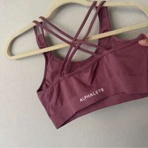 Alphalete Pink Strappy Sports  Bra Medium